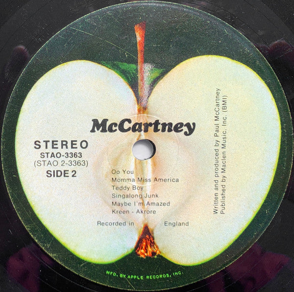 Paul McCartney : McCartney (LP, Album, Gat)