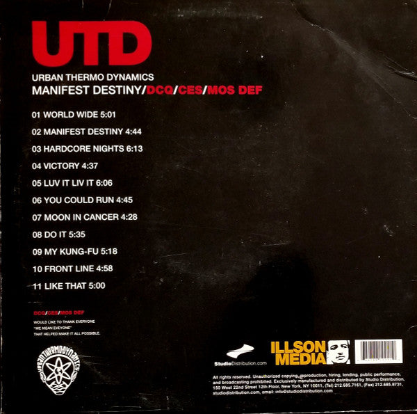 Urban Thermo Dynamics : Manifest Destiny (2xLP, Album)