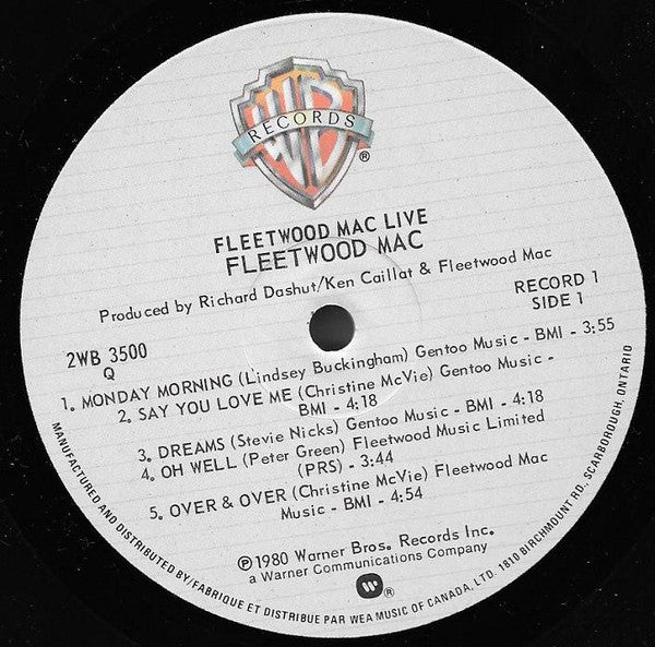 Fleetwood Mac : Fleetwood Mac Live (2xLP, Album, Sma)