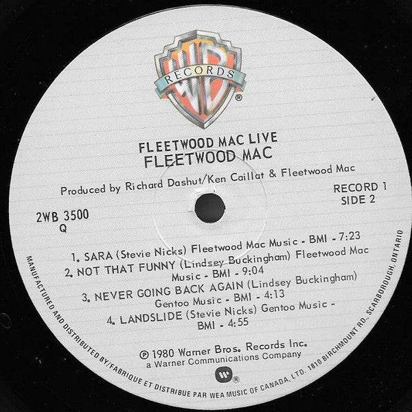 Fleetwood Mac : Fleetwood Mac Live (2xLP, Album, Sma)