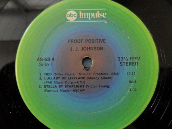 J.J. Johnson : Proof Positive (LP, Album, RP, Gat)