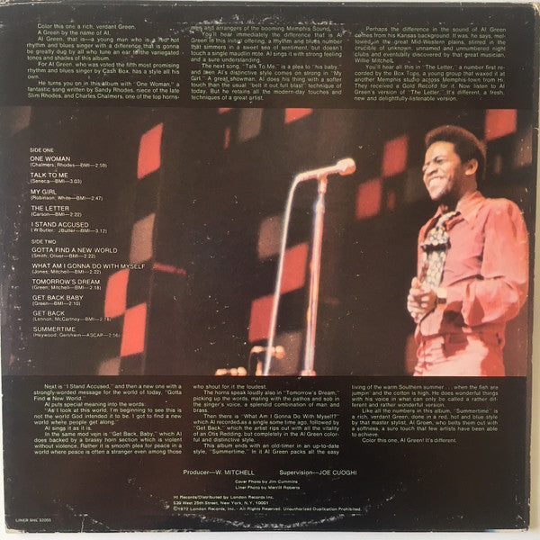Al Green : Green Is Blues (LP, Album, RE)