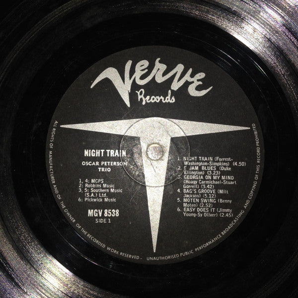 The Oscar Peterson Trio : Night Train (LP, Album, Mono)