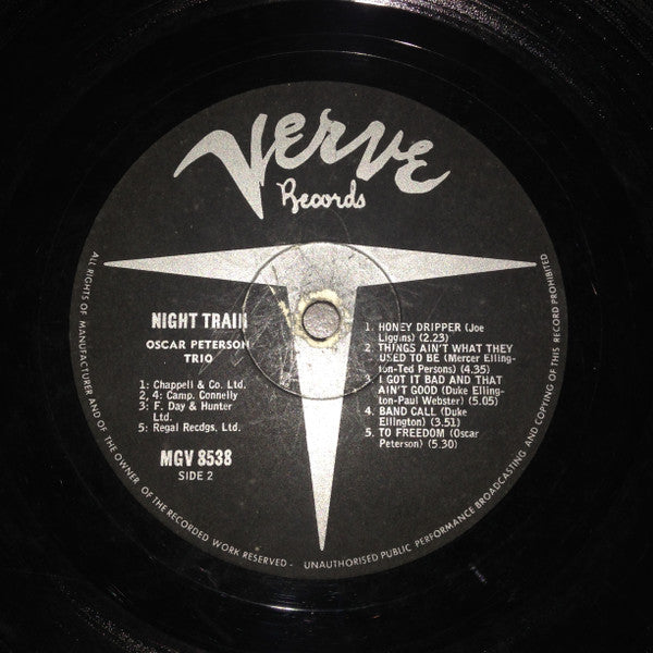 The Oscar Peterson Trio : Night Train (LP, Album, Mono)