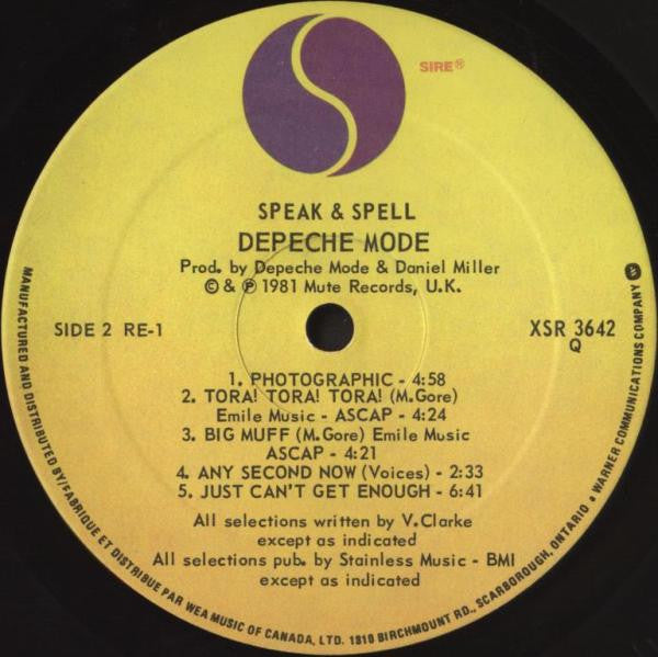 Depeche Mode : Speak & Spell (LP, Album)