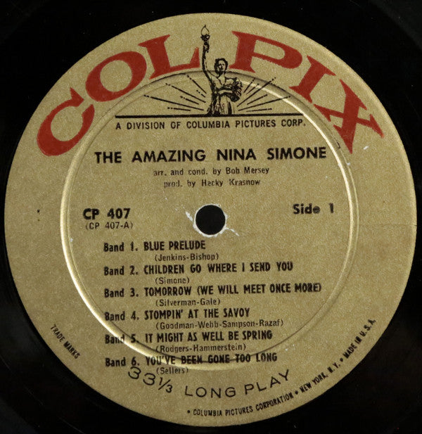 Nina Simone : The Amazing Nina Simone (LP, Album, Mono)