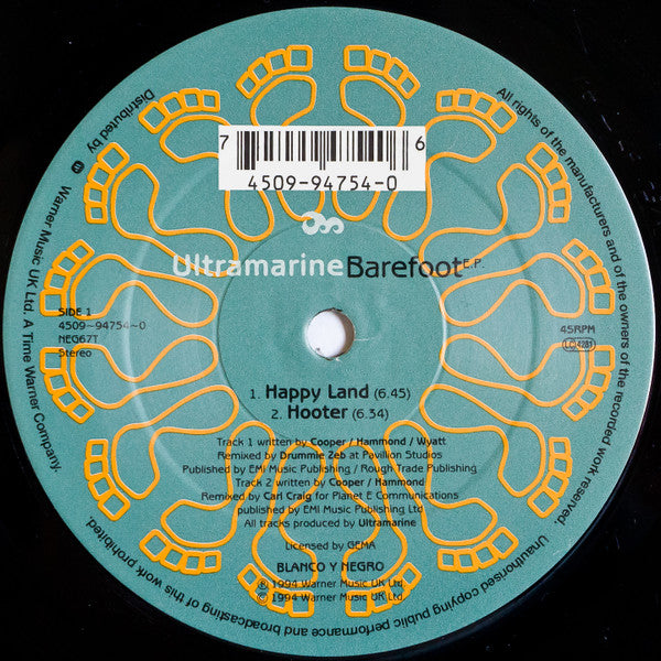 Ultramarine : Barefoot E.P. (12", EP)