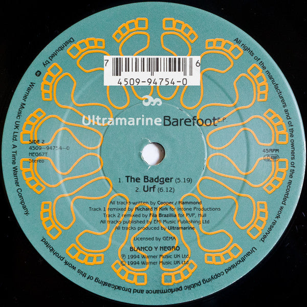Ultramarine : Barefoot E.P. (12", EP)