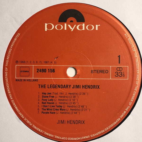 Jimi Hendrix : The Legendary Jimi Hendrix (LP, Comp)