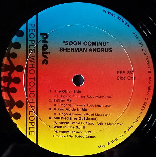 Sherman Andrus : Soon Coming (LP, Album)