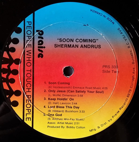 Sherman Andrus : Soon Coming (LP, Album)
