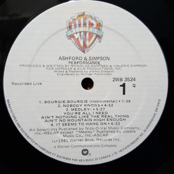 Ashford & Simpson : Performance (2xLP, Album, Gat)