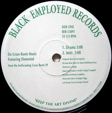 Da Grass Roots Music* : Drama / Living Underwater (12")