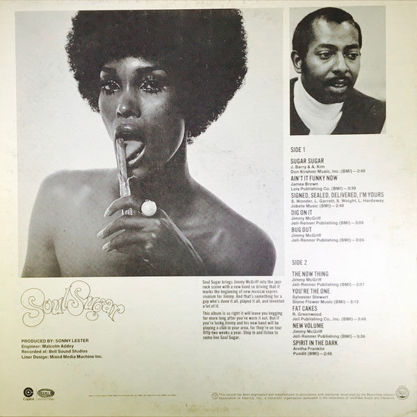 Jimmy McGriff : Soul Sugar (LP, Album)