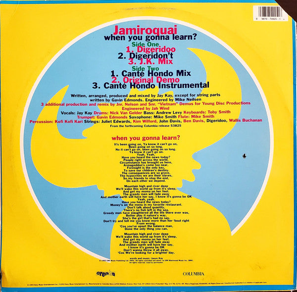 Jamiroquai : When You Gonna Learn? (12", Single)