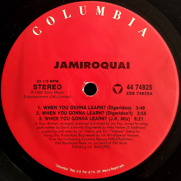 Jamiroquai : When You Gonna Learn? (12", Single)
