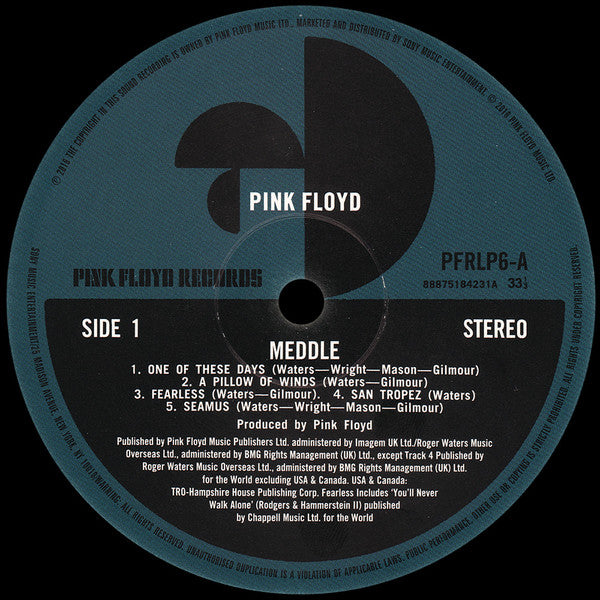 Pink Floyd : Meddle (LP, Album, RE, RM, Gat)