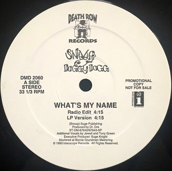 Snoop Dogg : What's My Name? (12", Promo)