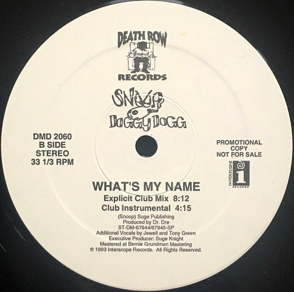 Snoop Dogg : What's My Name? (12", Promo)
