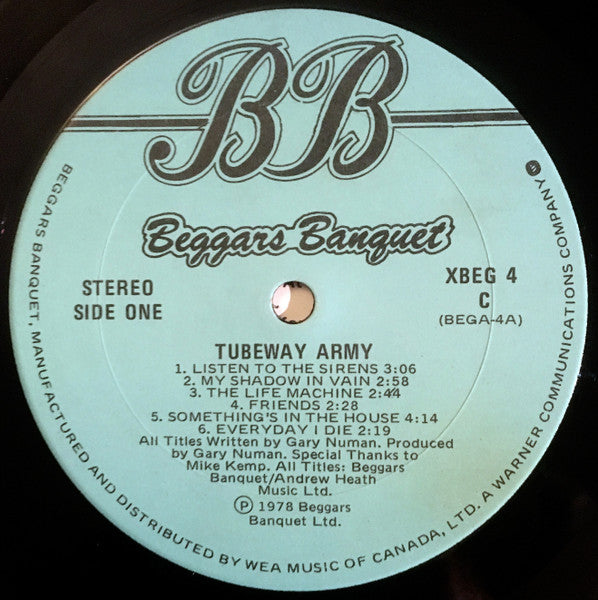 Tubeway Army featuring Gary Numan : Tubeway Army (LP, Album, RE)