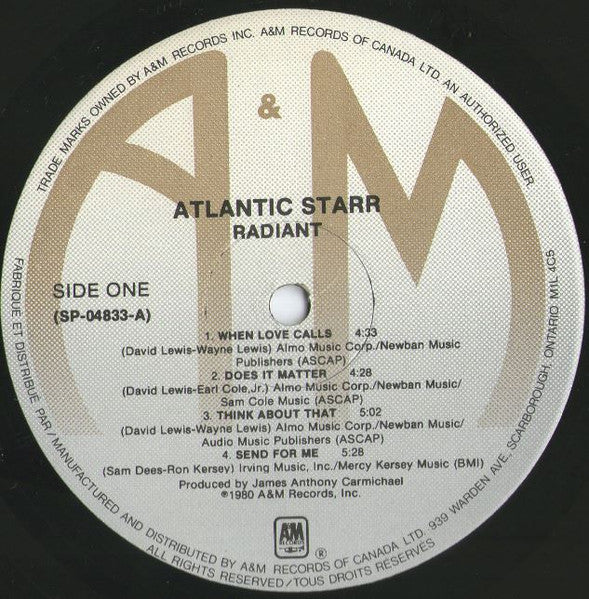 Atlantic Starr : Radiant (LP, Album)