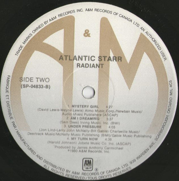 Atlantic Starr : Radiant (LP, Album)