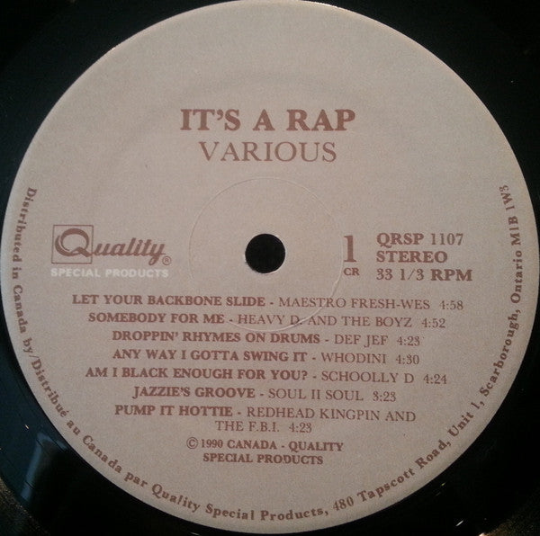 Various : It's A Rap (LP, Comp)
