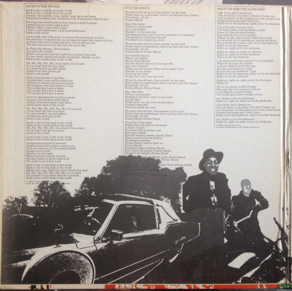 Curtis Mayfield : Back To The World (LP, Album, Club, Gat)