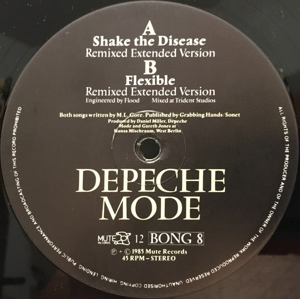 Depeche Mode : Shake The Disease (Remixed Extended Version) (12", Single)