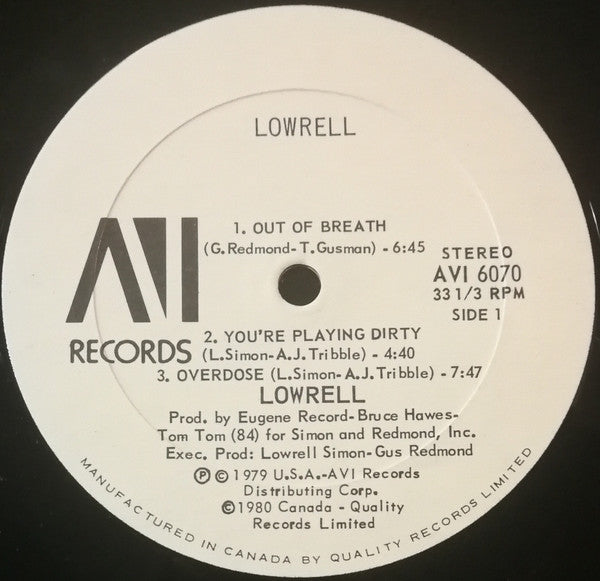 Lowrell Simon : Lowrell (LP, Album)