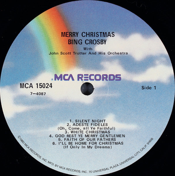 Bing Crosby : Merry Christmas (LP, Album, RE, Glo)