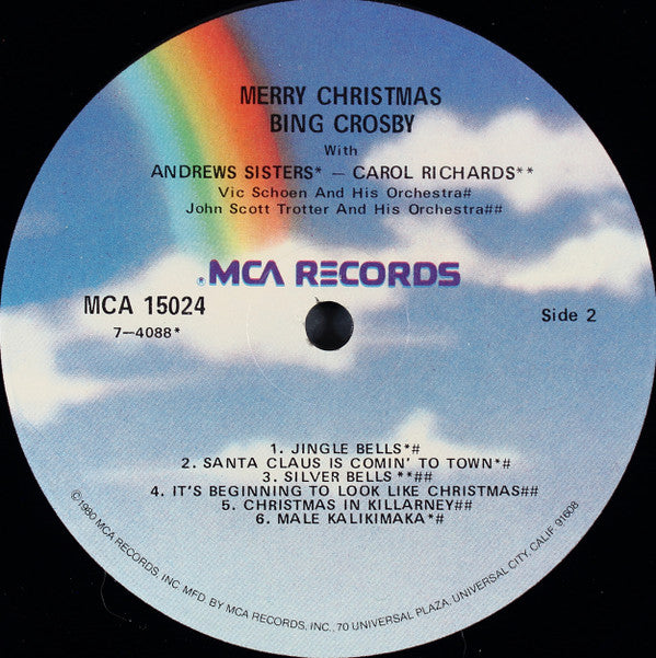 Bing Crosby : Merry Christmas (LP, Album, RE, Glo)