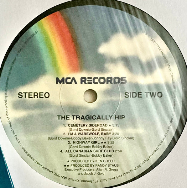 The Tragically Hip : The Tragically Hip (LP, Album, RE, RP, 180)