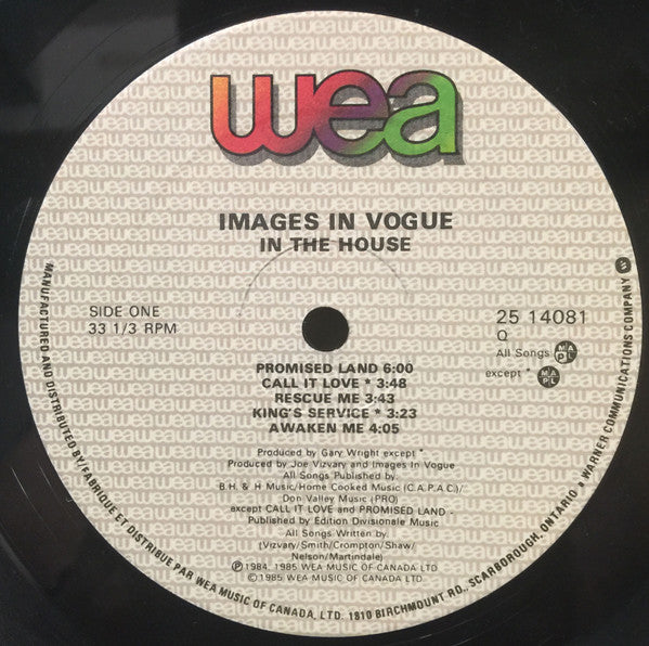 Images In Vogue : In The House (LP, Album)