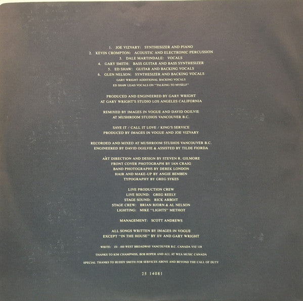 Images In Vogue : In The House (LP, Album)