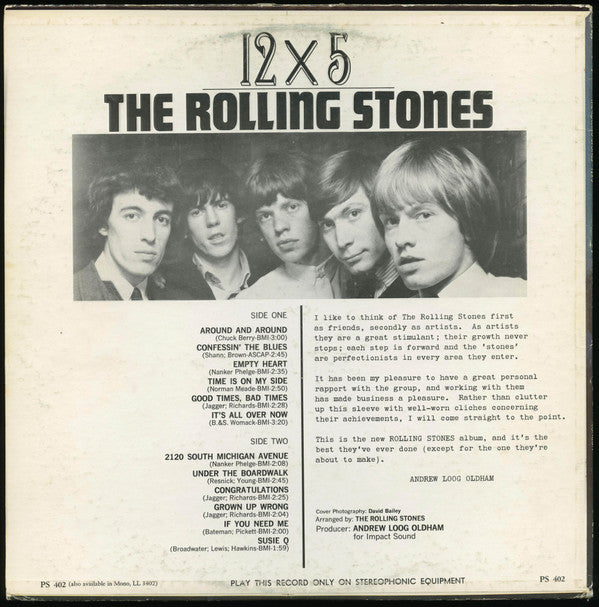 The Rolling Stones : 12 X 5 (LP, Album, RE)