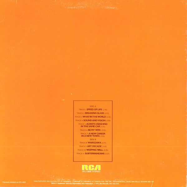 David Bowie : Low (LP, Album, RE)