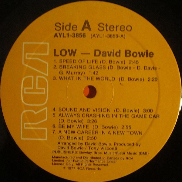 David Bowie : Low (LP, Album, RE)