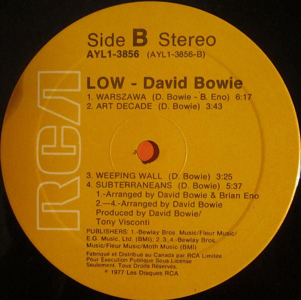 David Bowie : Low (LP, Album, RE)