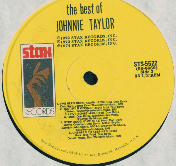 Johnnie Taylor : The Best Of Johnnie Taylor (LP, Comp)