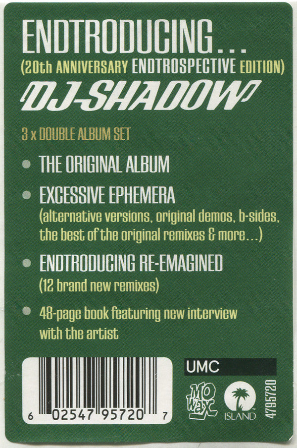 DJ Shadow : Endtroducing... (20th Anniversary Endtrospective Edition) (2xLP, Album, RE, 180 + 2xLP, Comp, RE, 180 + 2xLP,)
