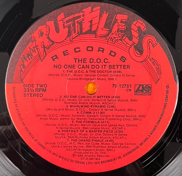 The D.O.C. : No One Can Do It Better (LP, Album, Spe)