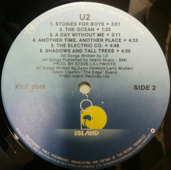 U2 : Boy (LP, Album)