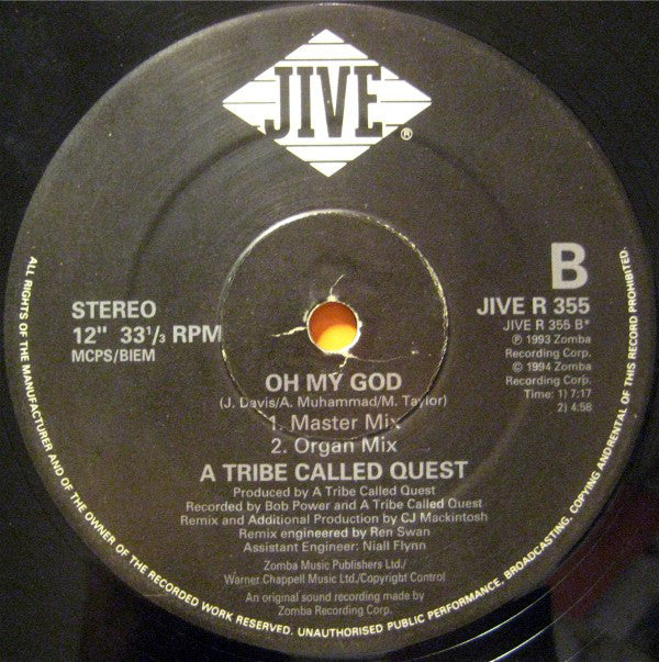 A Tribe Called Quest : Oh My God (Remixes) (12")