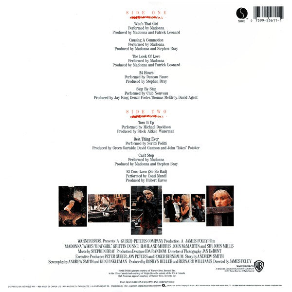 Madonna : Who's That Girl (Original Motion Picture Soundtrack) (LP, Album)