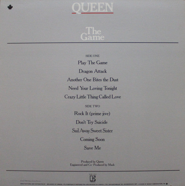 Queen : The Game (LP, Album, Mat)