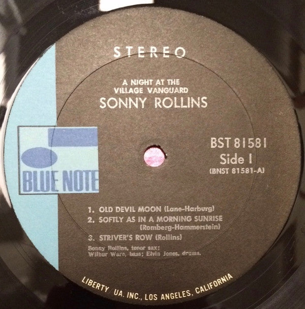 Sonny Rollins : A Night At The "Village Vanguard" (LP, Album, RE)
