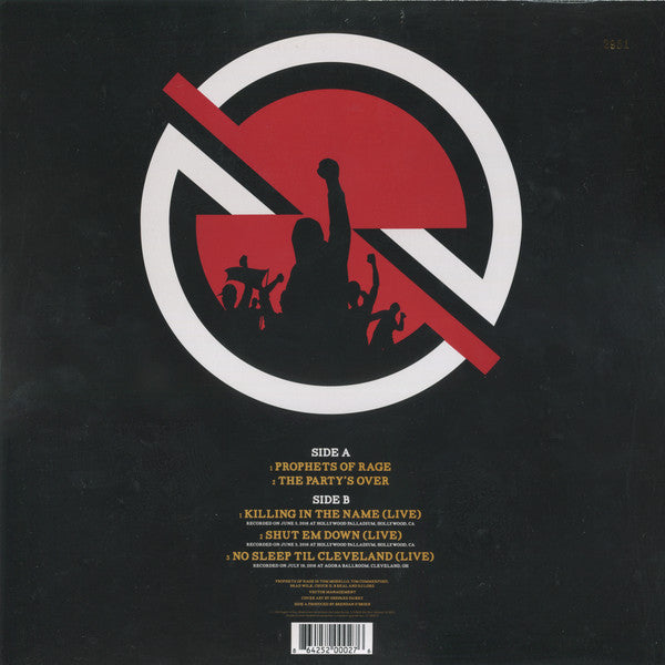Prophets Of Rage (6) : The Party's Over (12", EP, Ltd, Num, Red)