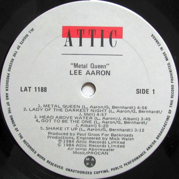Lee Aaron : Metal Queen (LP, Album)