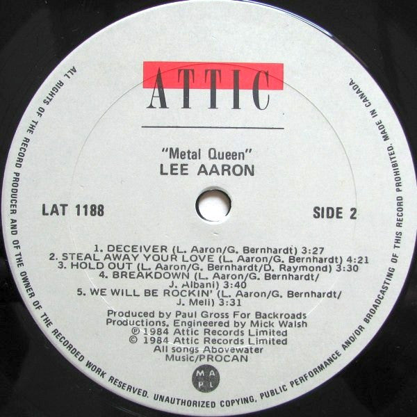 Lee Aaron : Metal Queen (LP, Album)